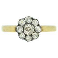 Victorian 0.52 Carat Old Cut Diamond Cluster Ring