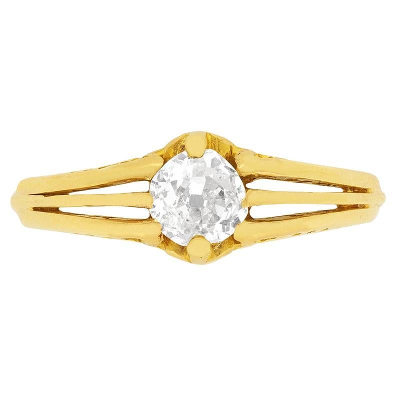 Victorian 0.60ct Diamond Signet Ring, c.1880s