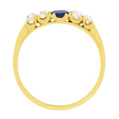 Victorian 0.60ct Sapphire and Diamond Cluster Ring, c.1880s