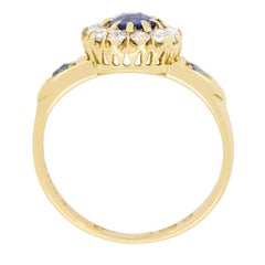 Victorian 0.60ct Sapphire and Diamond Cluster Ring, hallmarked 1890s