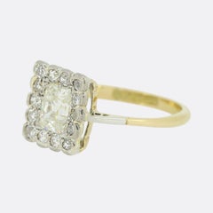 Victorian 0.65 Carat Old Cut Diamond Cluster Ring