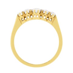 Victorian 0.75 Carat Old Cut Diamond Five-Stone Ring, circa 1890s