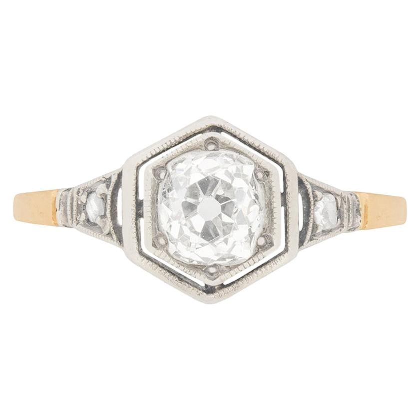 Victorian 0.78 Carat Diamond Solitaire Engagement Ring, circa 1880s