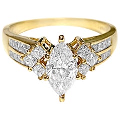 Victorian 0.80 Carat Diamond Engagement Ring in Yellow Gold