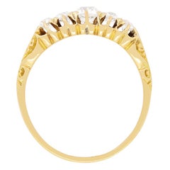 Victorian 0.80ct Diamond Five Stone Ring, c.1880s