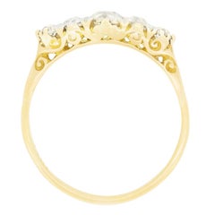 Victorian 0.80ct Diamond Five Stone Ring, c.1880s
