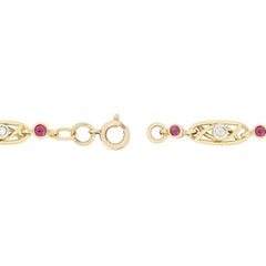 Victorian 0.80ct Ruby and Diamond Bracelet, c.1880s