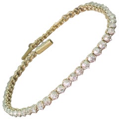 Antique Victorian 0.84 Carat Rose Cut Diamond Line Bracelet, circa 1880