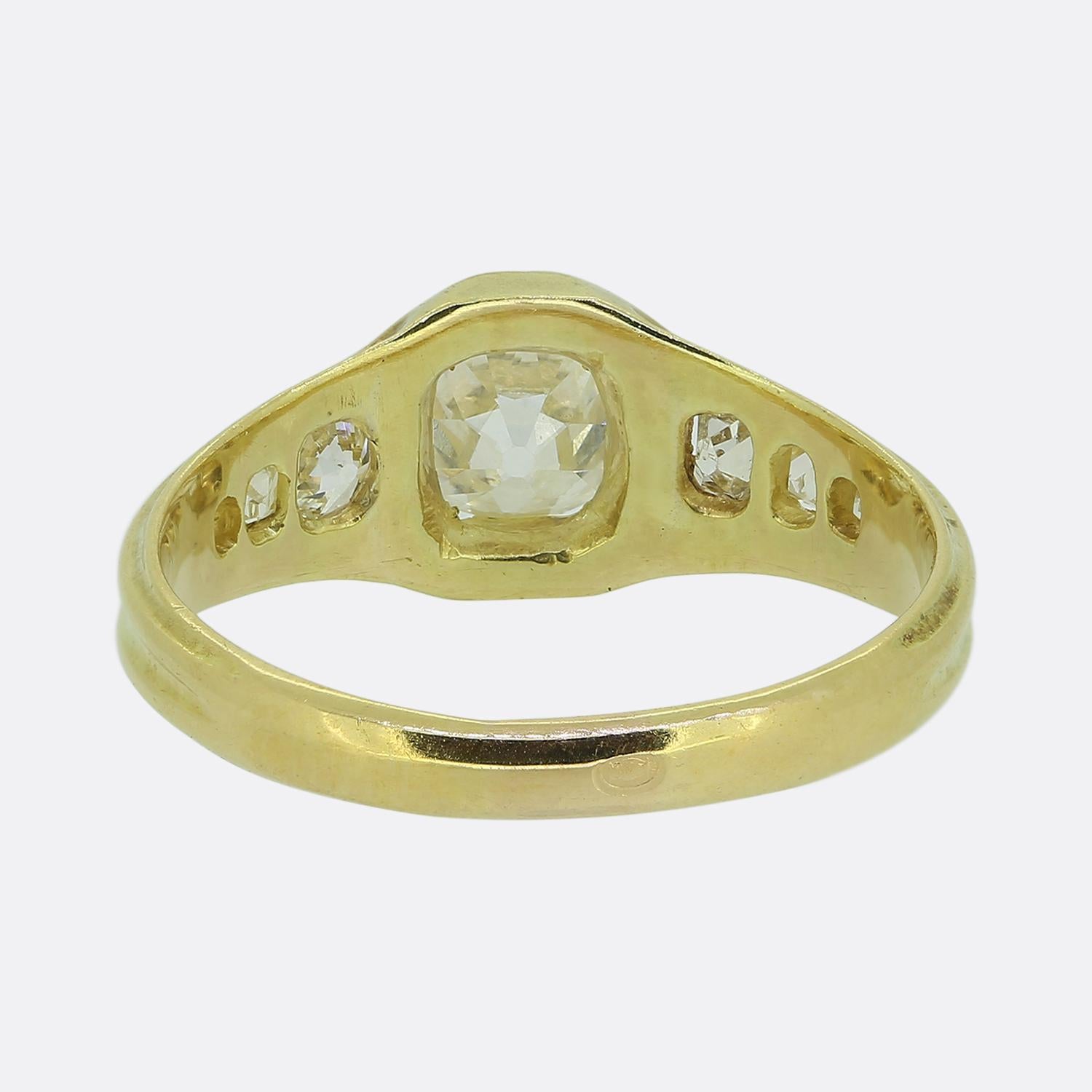 Viktorianischer 0,85 Karat Diamantring im Zustand „Gut“ im Angebot in London, GB