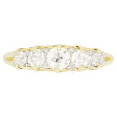 Bague victorienne de 0,85ct Diamond Five Stone Ring, c.1880s