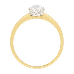 Victorian 0.88ct Diamond Solitaire Engagement Ring, c.1880s