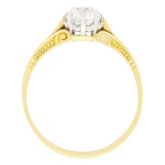 Victorian 0.90ct Diamond Solitaire Ring, c.1880s