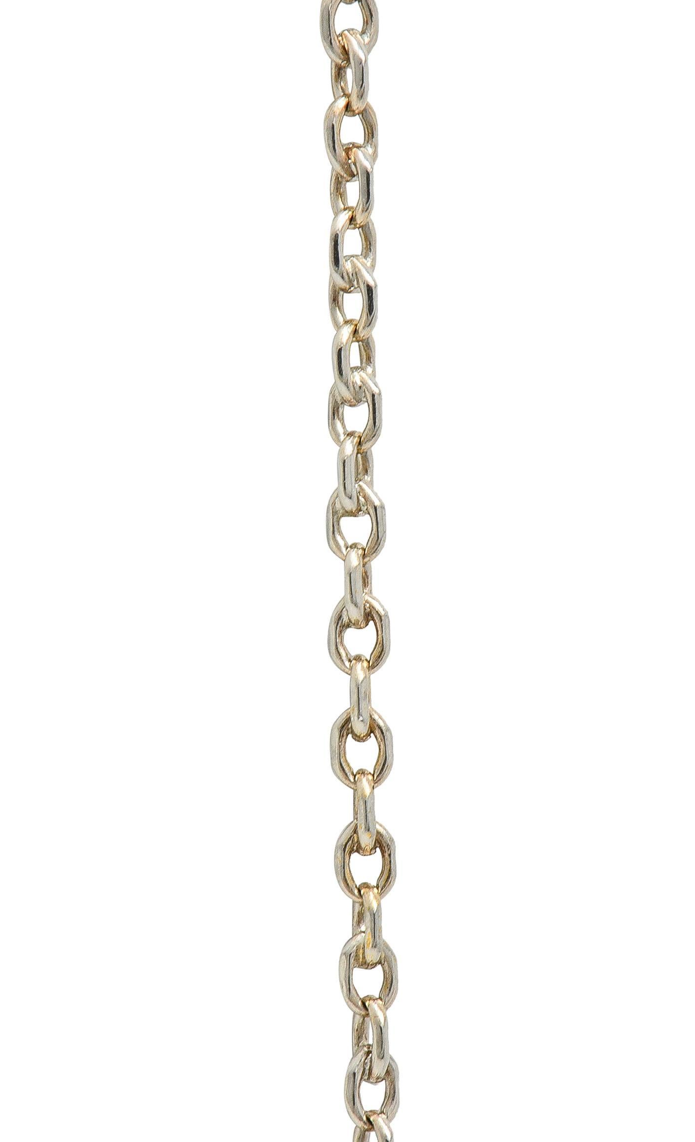 Victorian 0.95 CTW Old Mine Diamond Silver 14 Karat Gold Cross Pendant Necklace For Sale 3