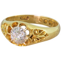 Victorian 0.97 Carat Old Cut Diamond Solitaire Ring Victorian 0.97 Carat Old Cut Diamond Solitaire Ring
