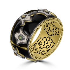 Victorian 10 Cttw. Opal, Diamond and Pearl Bangle Bracelet