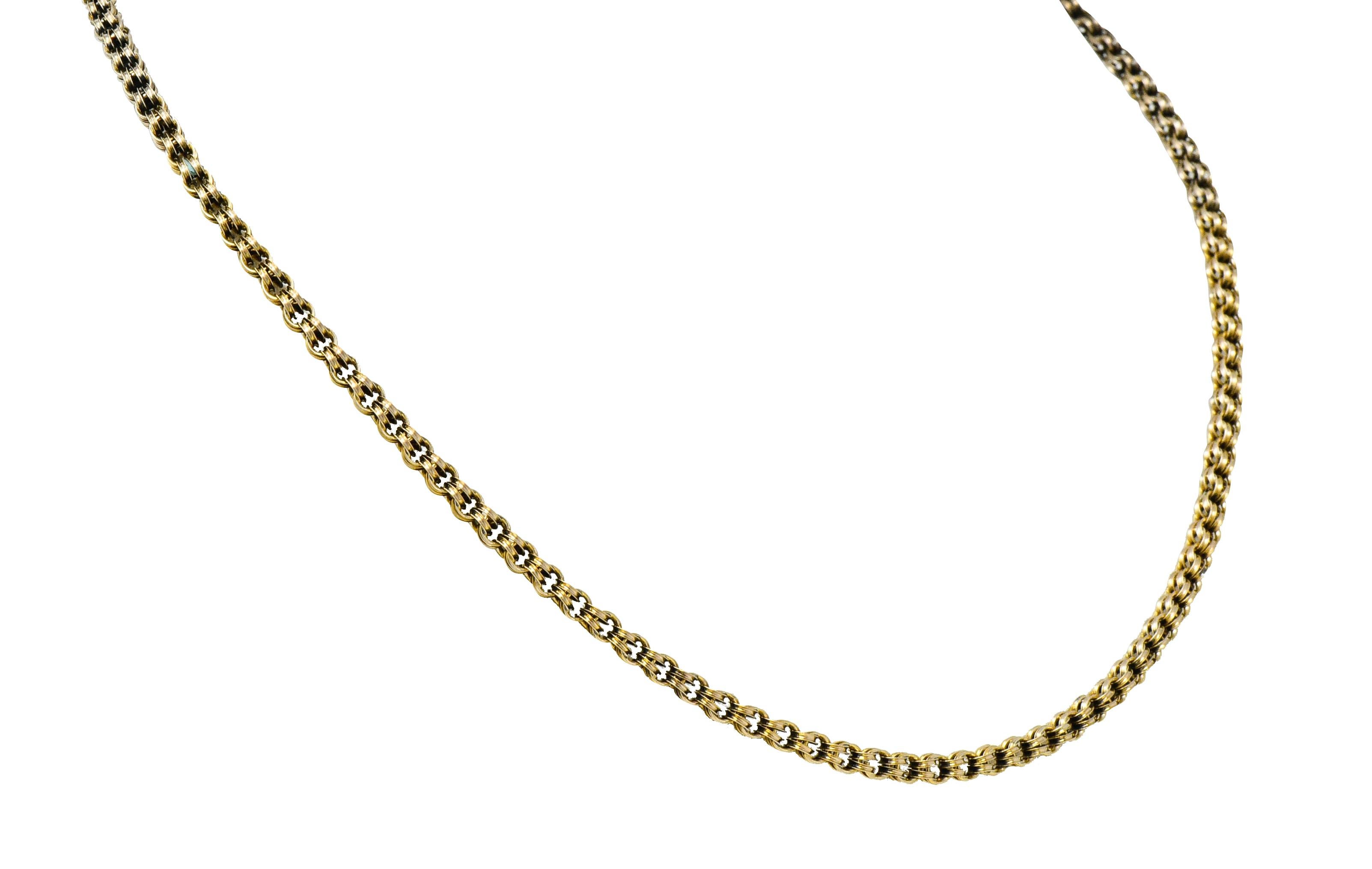 Victorian 10 Karat Gold Chain Necklace In Excellent Condition In Philadelphia, PA