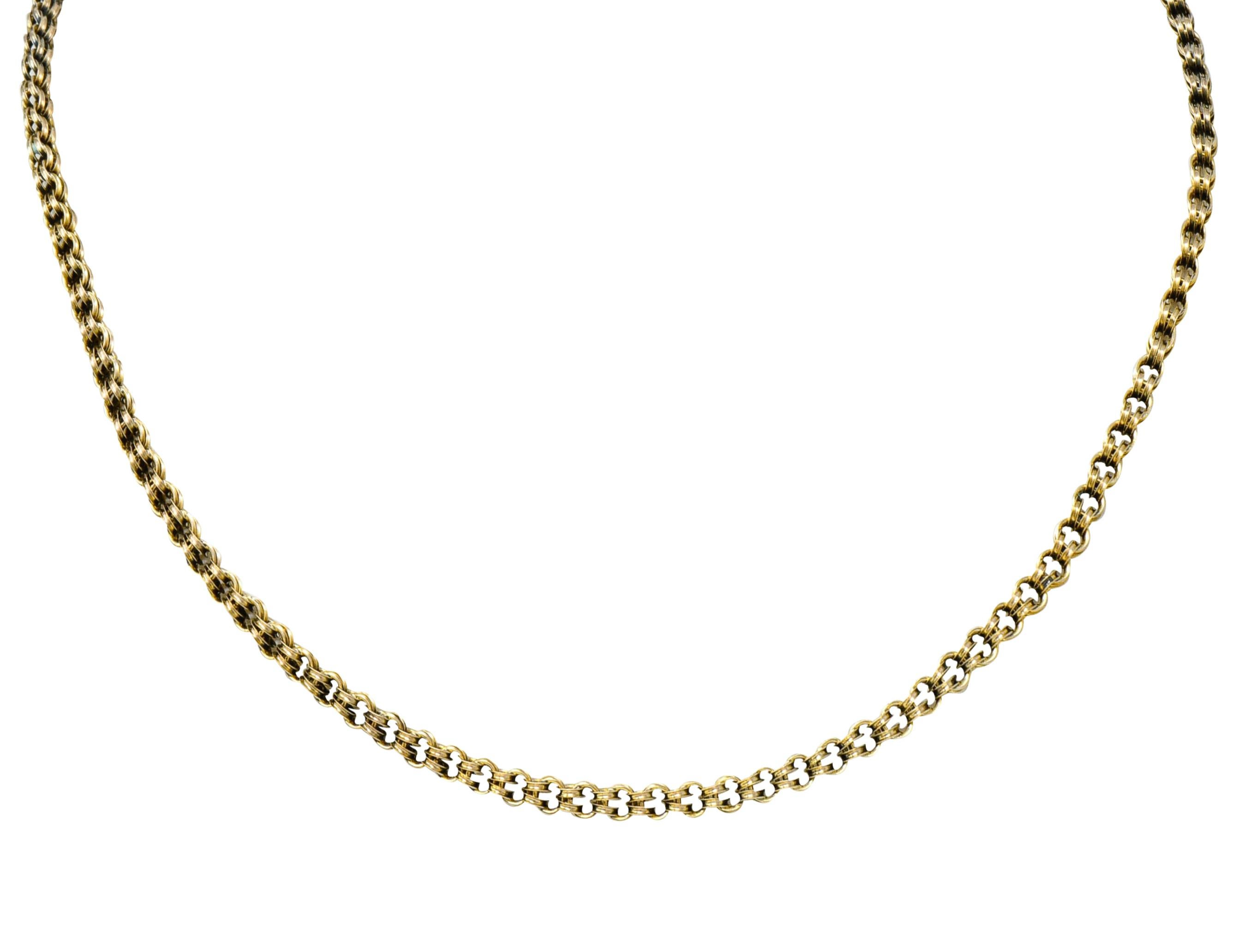 Women's or Men's Victorian 10 Karat Gold Chain Necklace