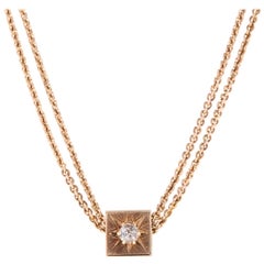 Antique Victorian 10 Karat Gold and Diamond Chain