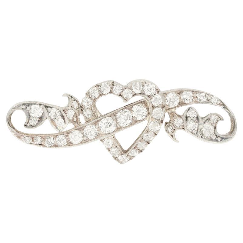Viktorianische 1,00ct Diamant-Brosche, um 1880