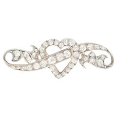 Broche victoriano de diamantes de 1,00 ct, c.1880