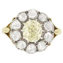 Victorian 1.00ct Diamond Cluster Ring, c.1880s
