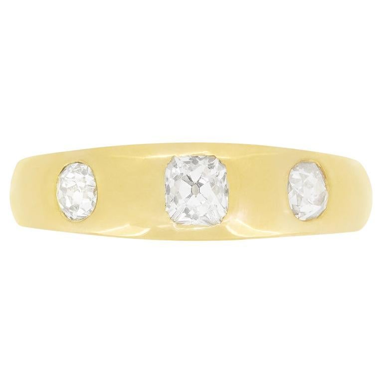Victorian 1.00ct Diamond Gypsy Ring, hallmarked 1905 For Sale