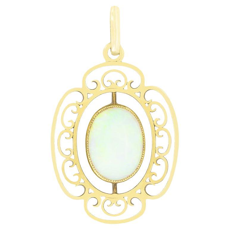 Ciondolo vittoriano in opale da 1,00ct, 1900 ca.