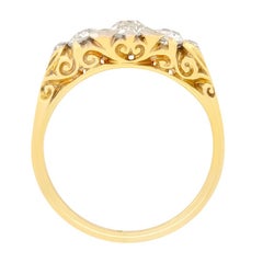 Victorian 1.00ct Three Stone Diamond Ring, c.1880s