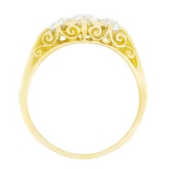 Anillo victoriano trilogía de diamantes de 1,04 ct, c.1880