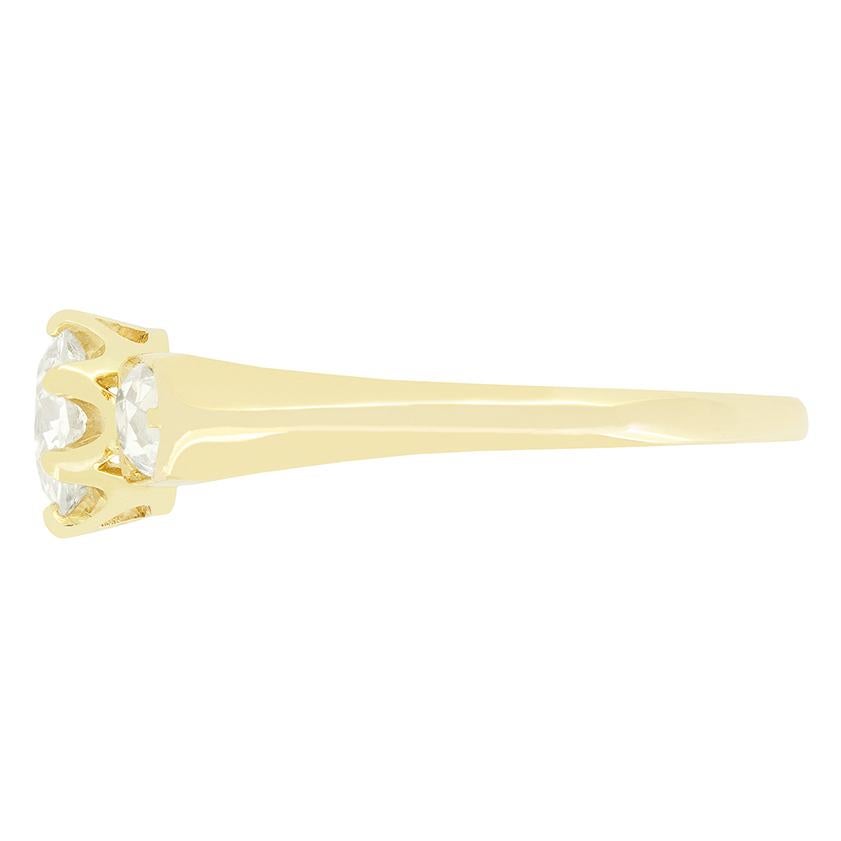 Anillo victoriano solitario de diamantes de 1,05 ct, c.1880 Victoriano