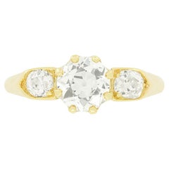 Anello vittoriano con solitario di diamanti da 1,05 ct, 1880 ca.