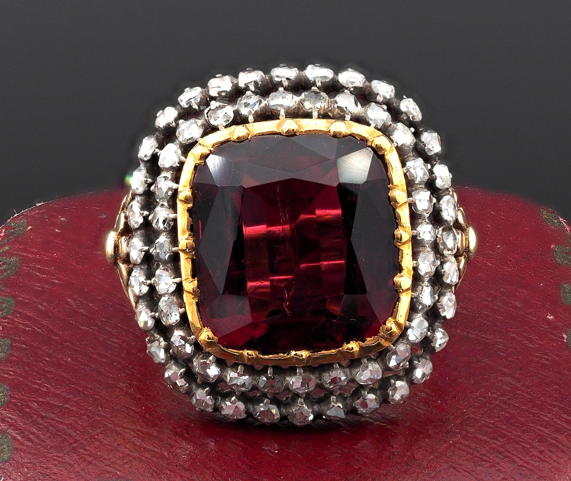 Victorian Rarity

This out of this world, spectacular, Victorian period ring is a proud prize of any collector of exceptional things of beauty
Rare example to please ahead with its unicity and dramatic visual impact
1890 ca, hand crafted of solid 18