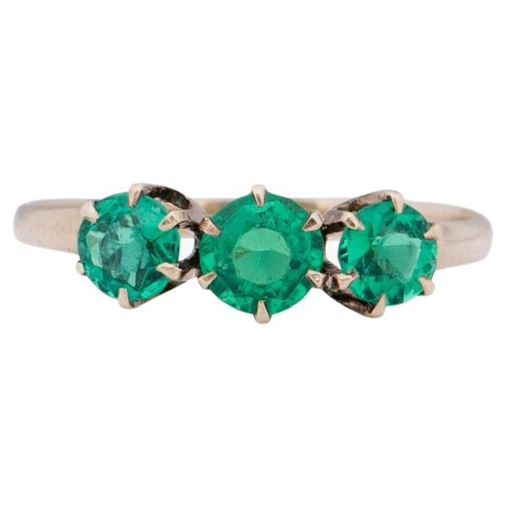 Gorgeous Vintage Ring Inlaid Green Gemstone Retro Jewelry - Temu
