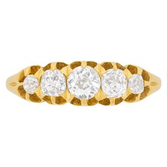 Victorian 1.10 Carat Diamond Five-Stone Ring, circa 1900s