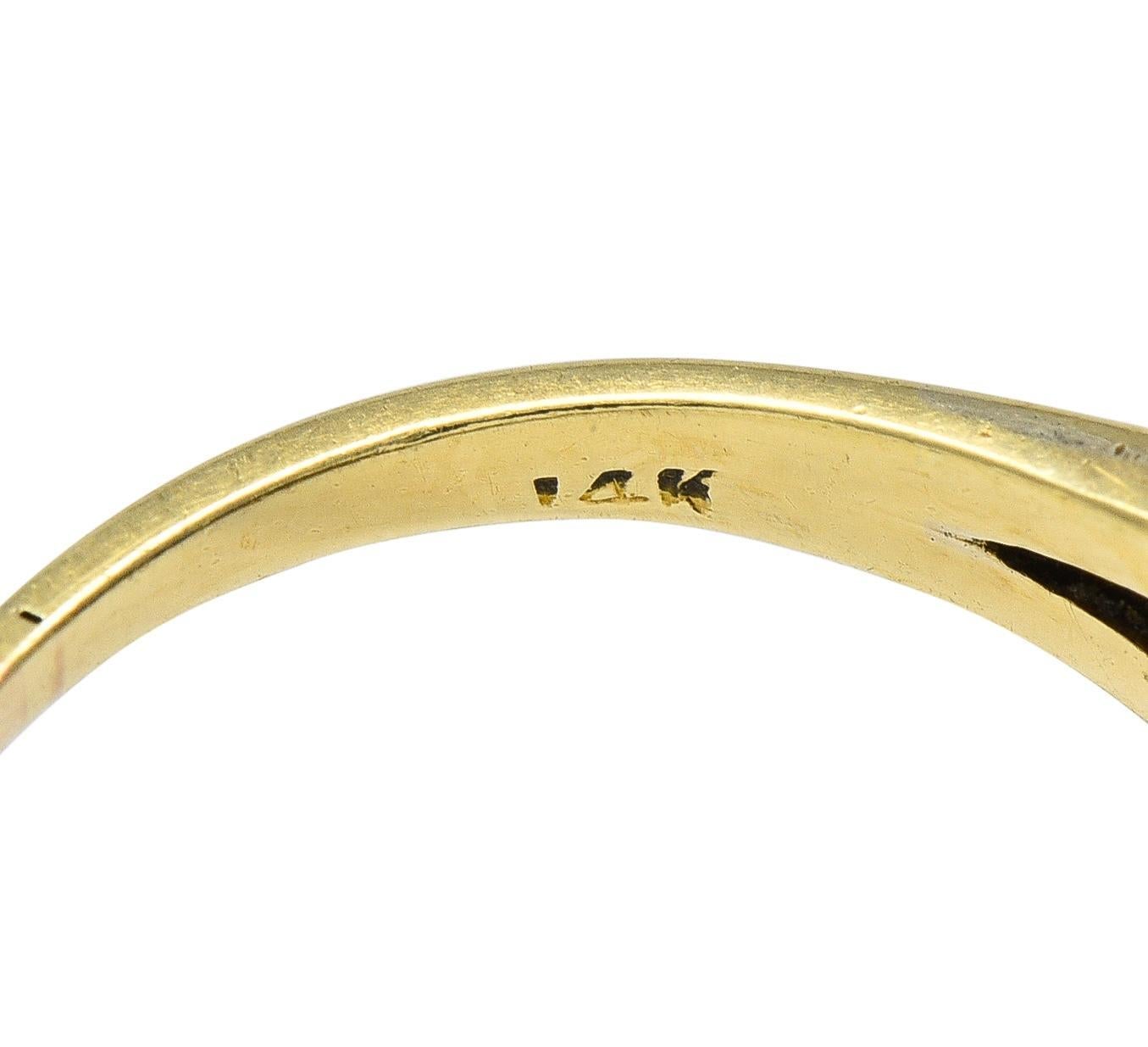 Anello antico vittoriano in oro 14K con diamante zaffiro di Ceylon senza calore da 11,06 CTW In condizioni ottime in vendita a Philadelphia, PA