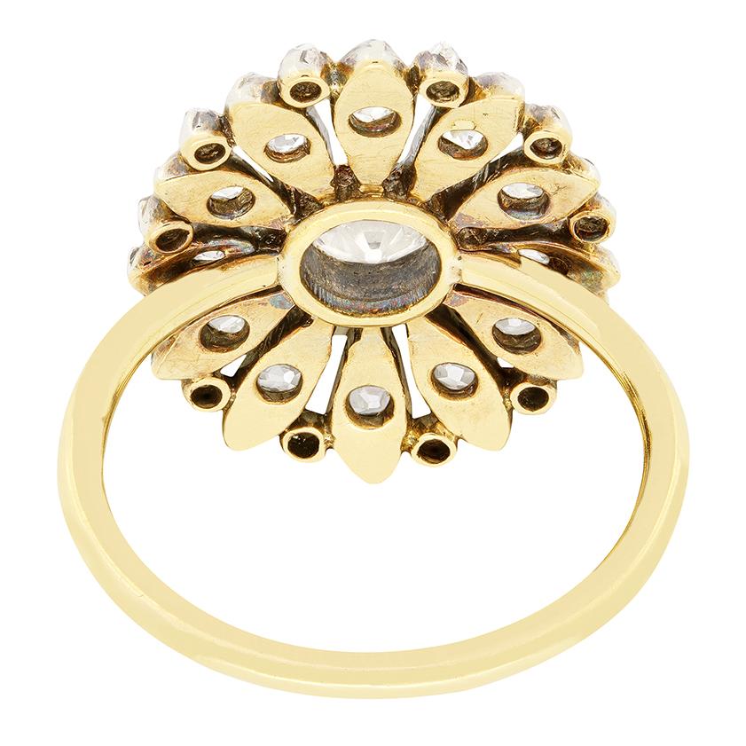 Viktorianischer 1,10 Karat Diamant-Cluster-Ring, ca. 1870er Jahre im Zustand „Gut“ im Angebot in London, GB