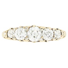 Victorian 1.10ct Diamond Five Stone Ring, c.1880s