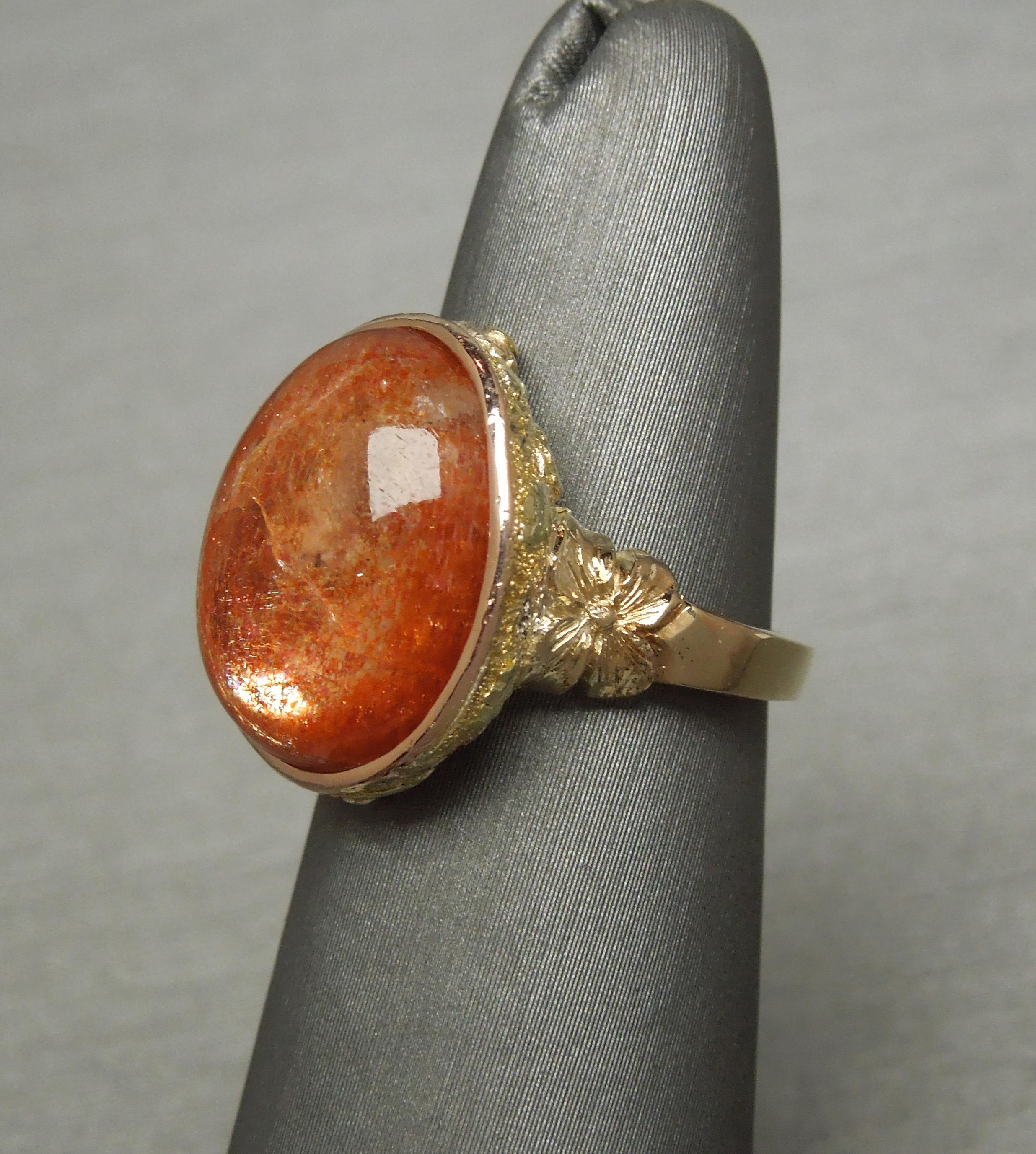 Victorian 11.10 Carat Sunstone Ring 4