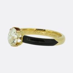 Victorian 1.15 Carat Old Cut Diamond Solitaire Ring