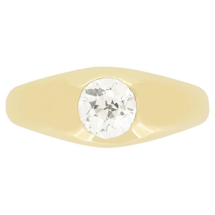 Viktorianischer 1,15-Karat-Diamant-Zigeuner-Ring, um 1880 im Angebot