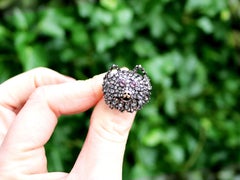 Victorian 1.16 Carat Diamond and Ruby and Gold Bear Brooch