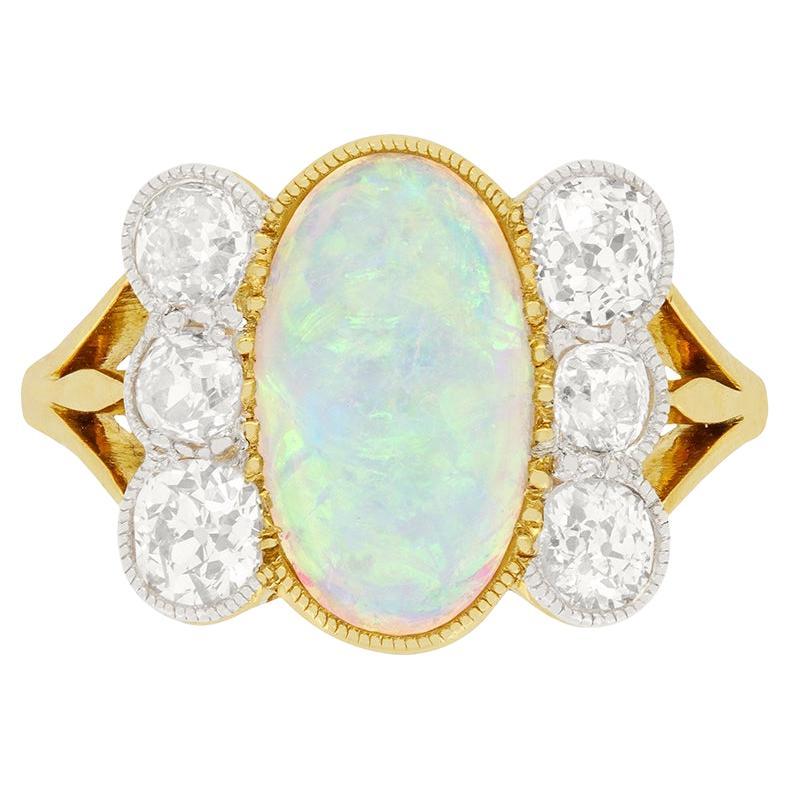 Victorian 1.20ct Opal and Diamond Ring, c.1900s