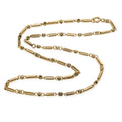 Victorian 12k Watch Chain Necklace 24"