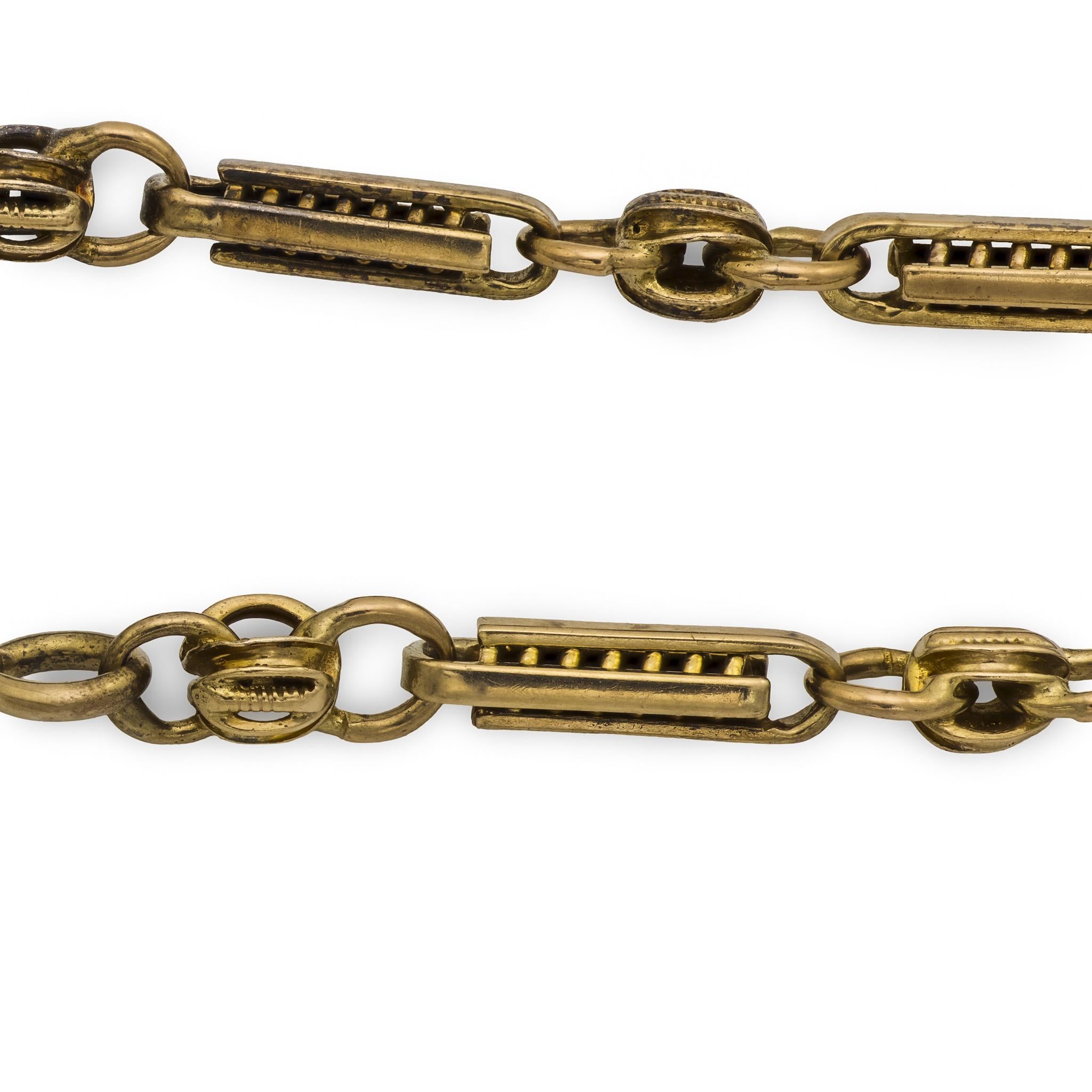 Victorian 12k Watch Chain Necklace 24