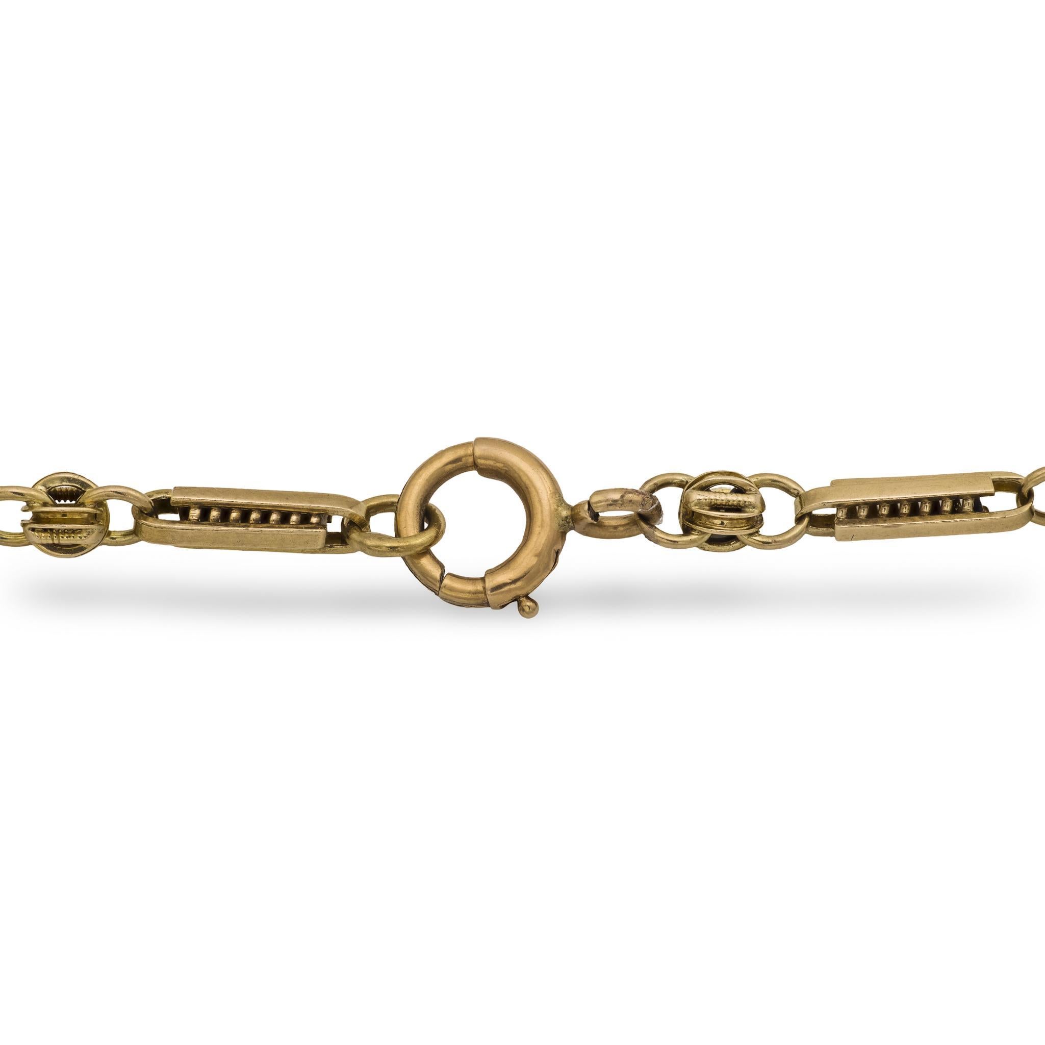 Women's Victorian 12k Watch Chain Necklace 24