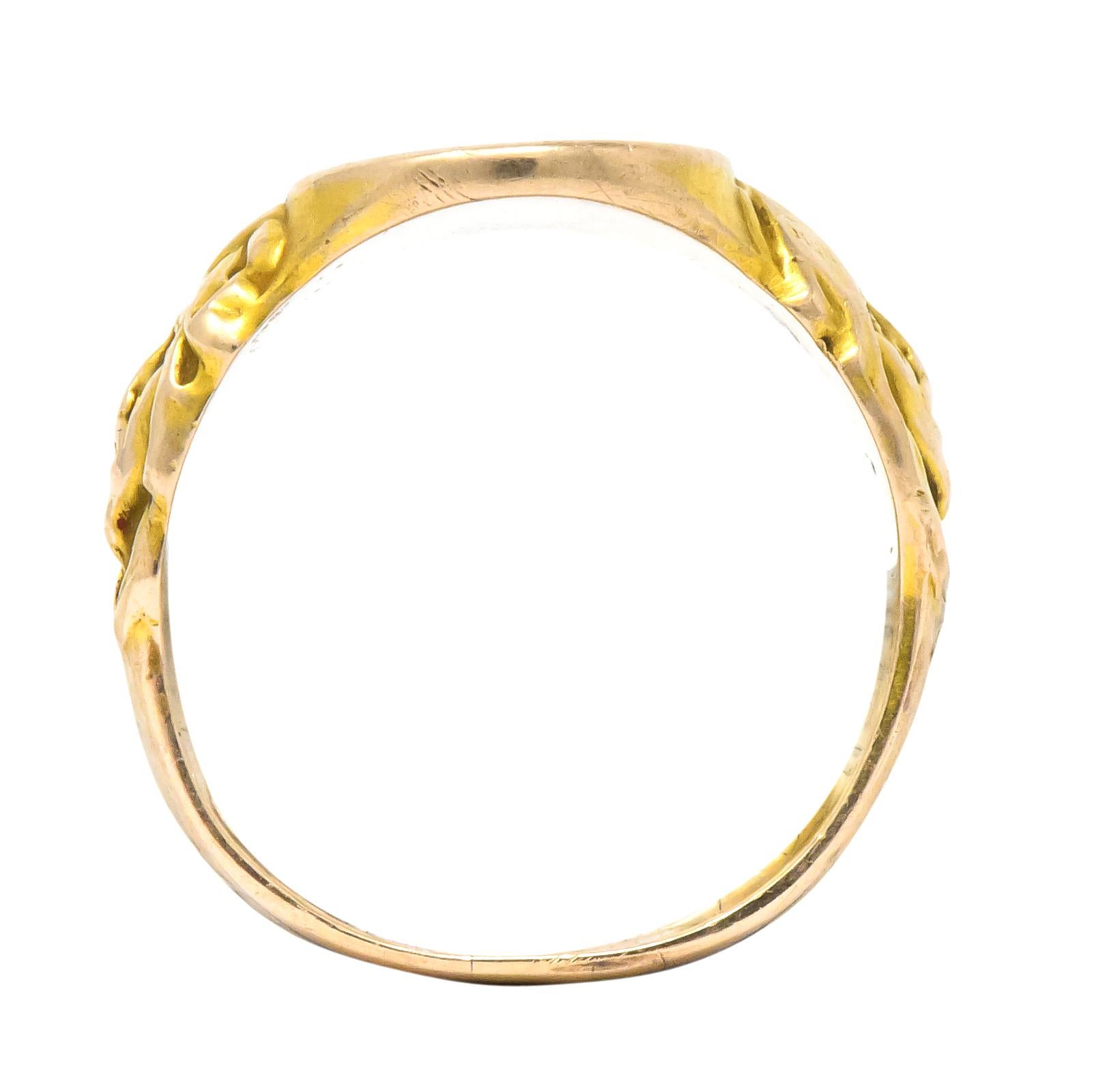 Victorian 14 Karat Gold Cloaked Wise Man Unisex Signet Ring 4