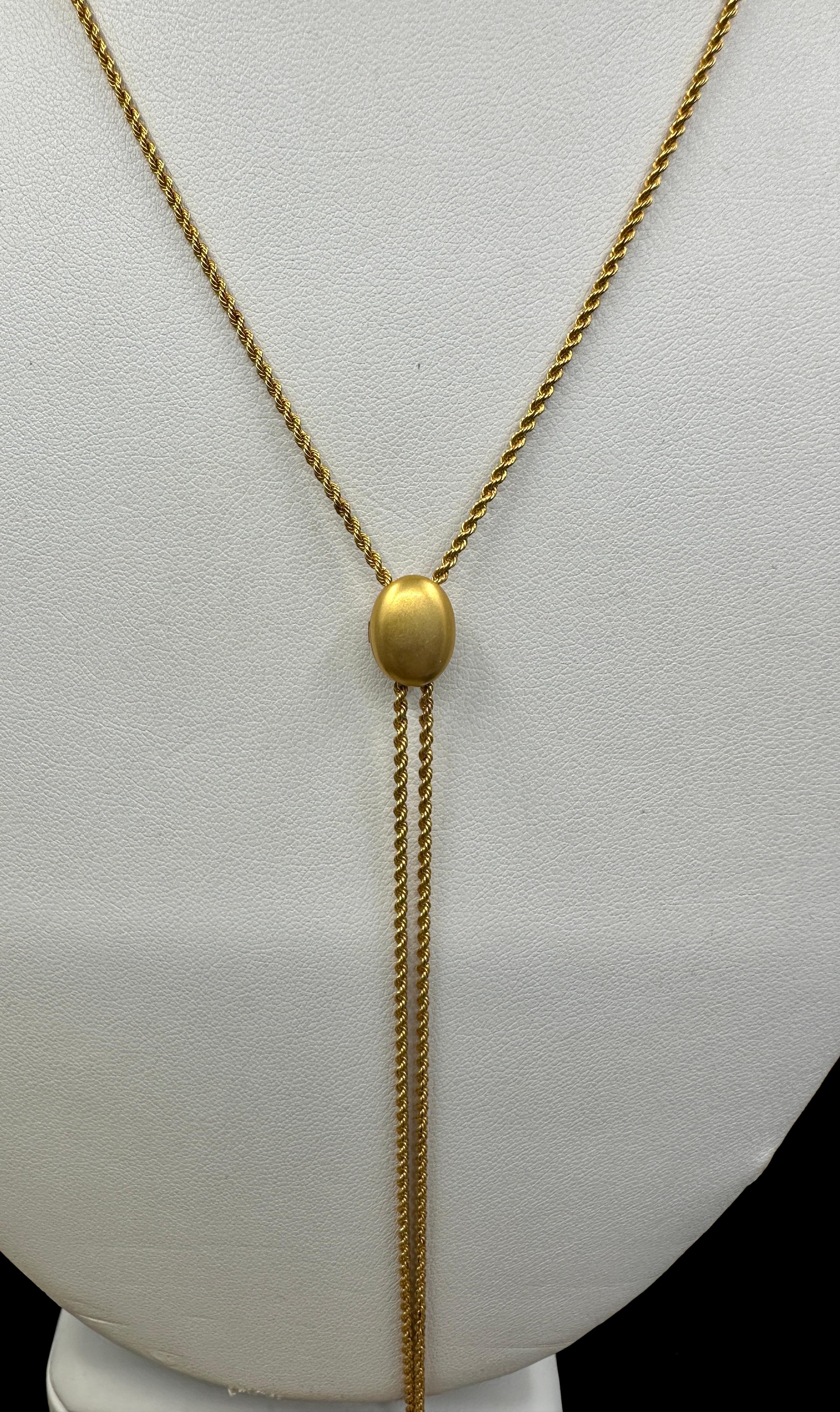 Collana vittoriana a catena Longuard in oro 14 carati da 47 pollici Clip per cani a scorrimento con perle in vendita 10