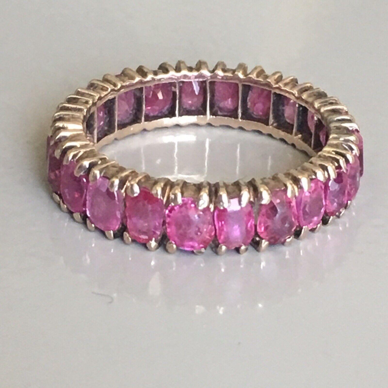 Victorian 14 Karat Gold Natural Burmese Ruby American Handmade Band 1880s In Good Condition For Sale In Santa Monica, CA