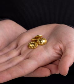 Gemelli vittoriani in oro giallo 14 carati
