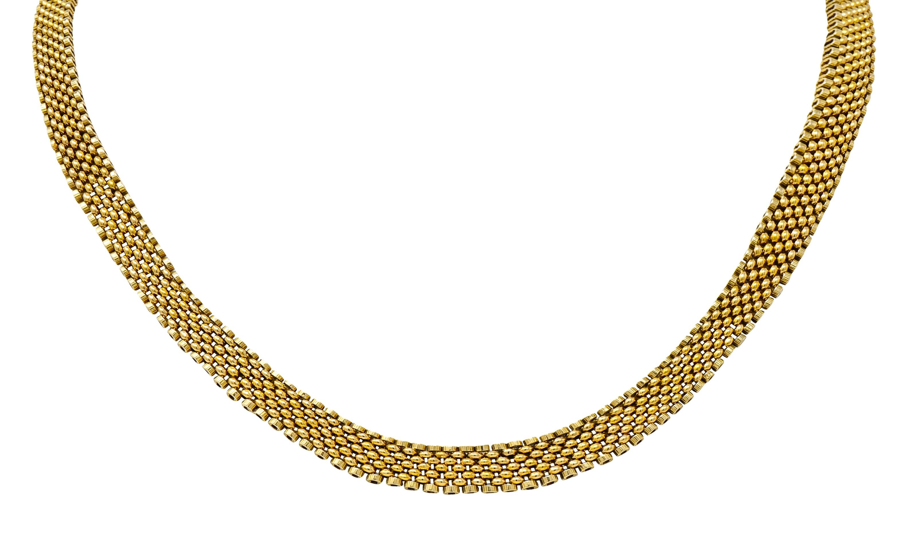 Women's or Men's Victorian 14 Karat Yellow Gold Wide Chain Necklace